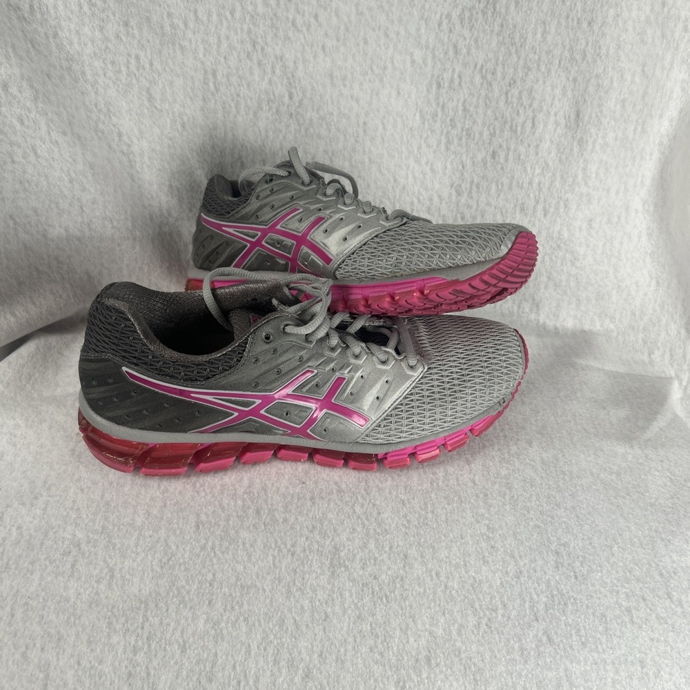 Asics Gel Quantum 180 Women's Sz 9‎ Gray Pink Running Sneakers Shoes